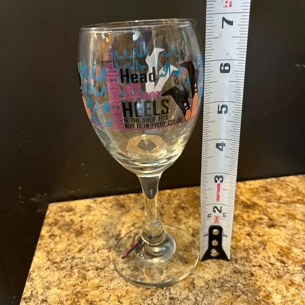Wine Glass Head over Heels Shoe Shopaholic
